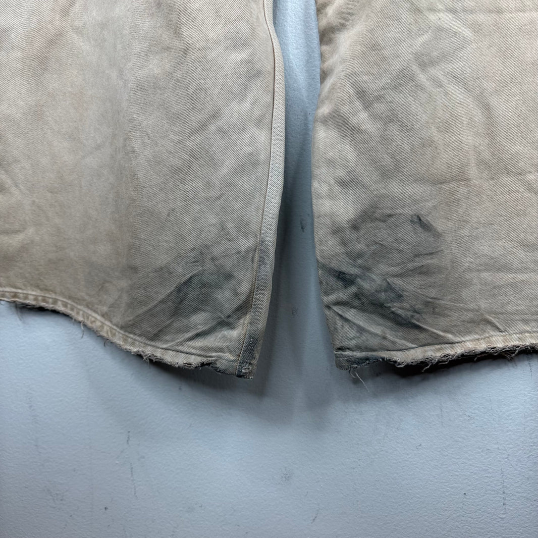 Balenciaga Tan Baggy Carpenter Double Knee Jeans