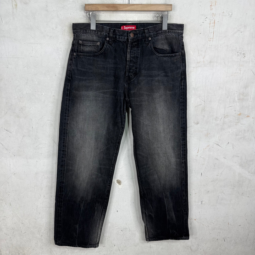 Supreme Faded Grey Selvedge Jeans