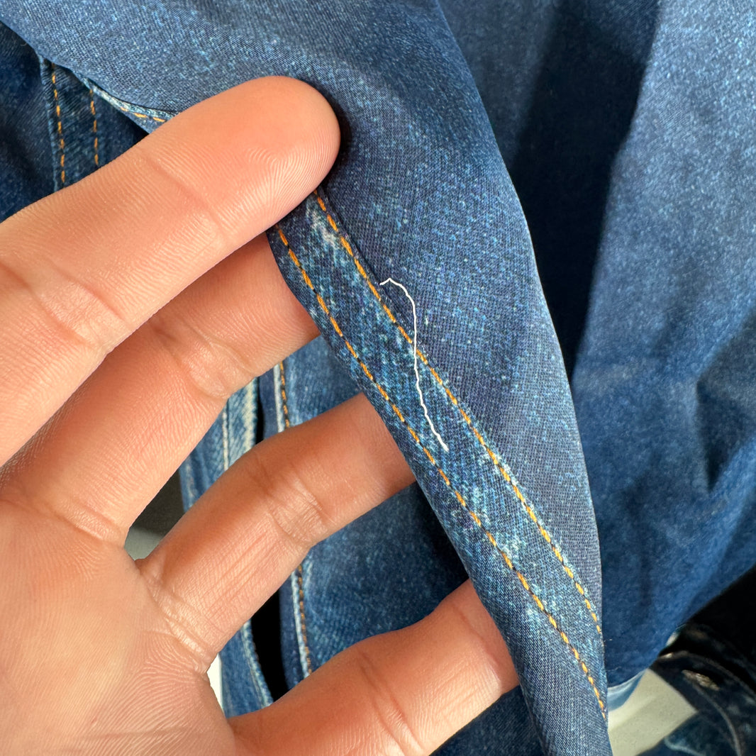 Balenciaga Tromp Viscose Button Up Denim Jacket