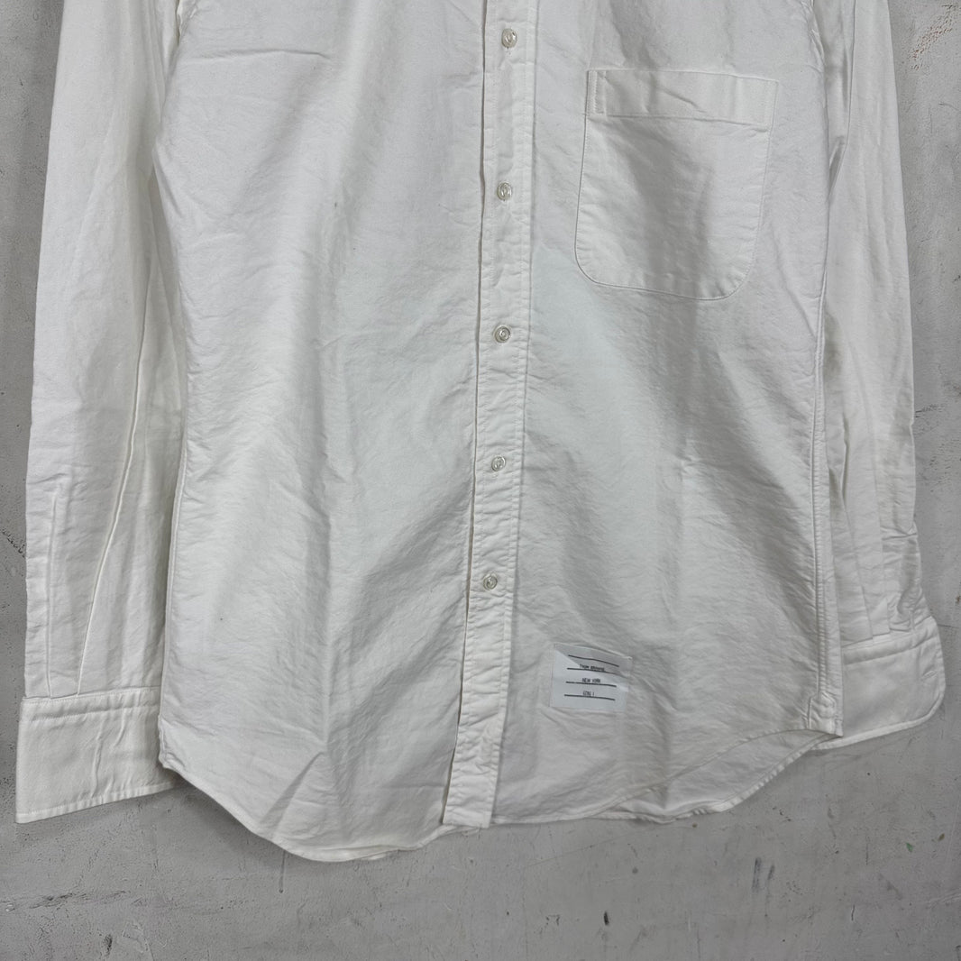 Thom Browne Canvas White L/S Buttoned Shirt