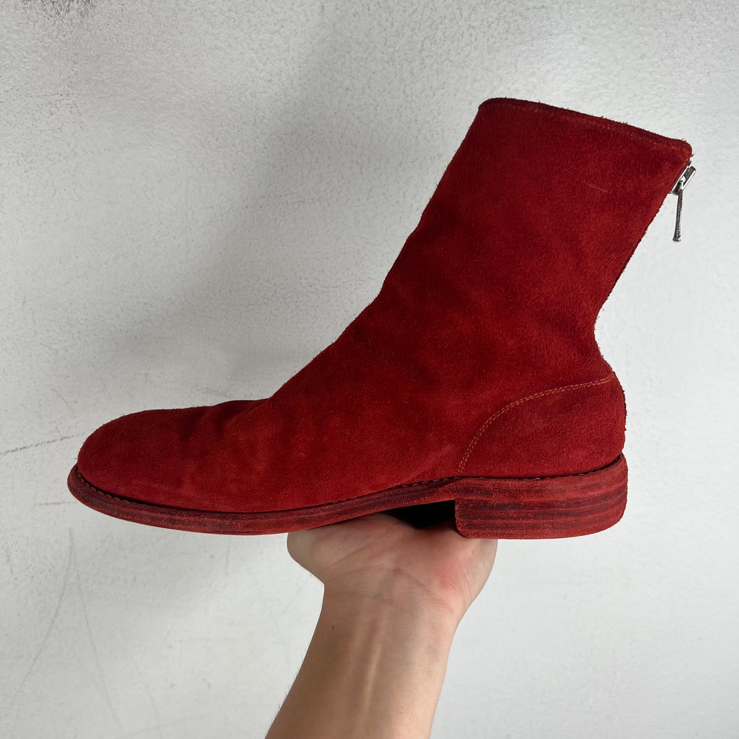 Guidi 986 Red Suede Boots