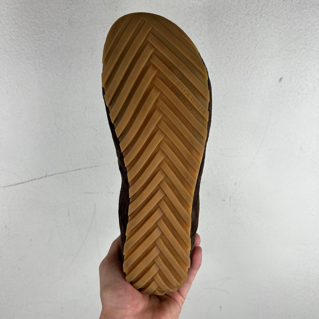 Bottega Veneta Brown Suede Flash Orbit Sneakers