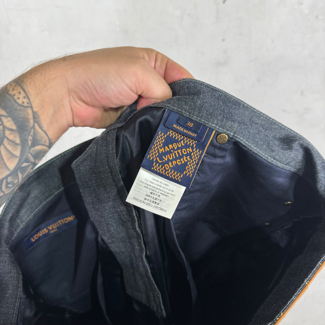 Louis Vuitton Loose Arabesque Embroidered Monogram Jeans