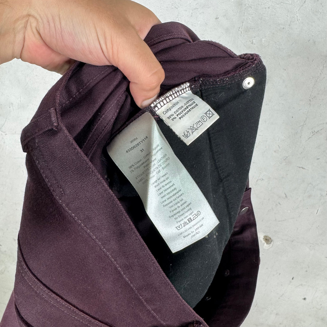 Dior Burgundy Japan Jeans