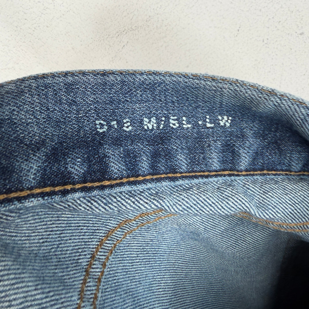 Saint Laurent Washed Blue Paint Splatter D18 Jeans