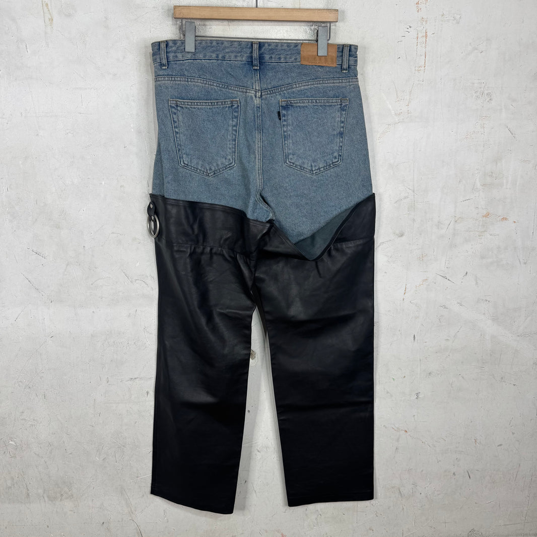 Project GR Leather Wader Jeans