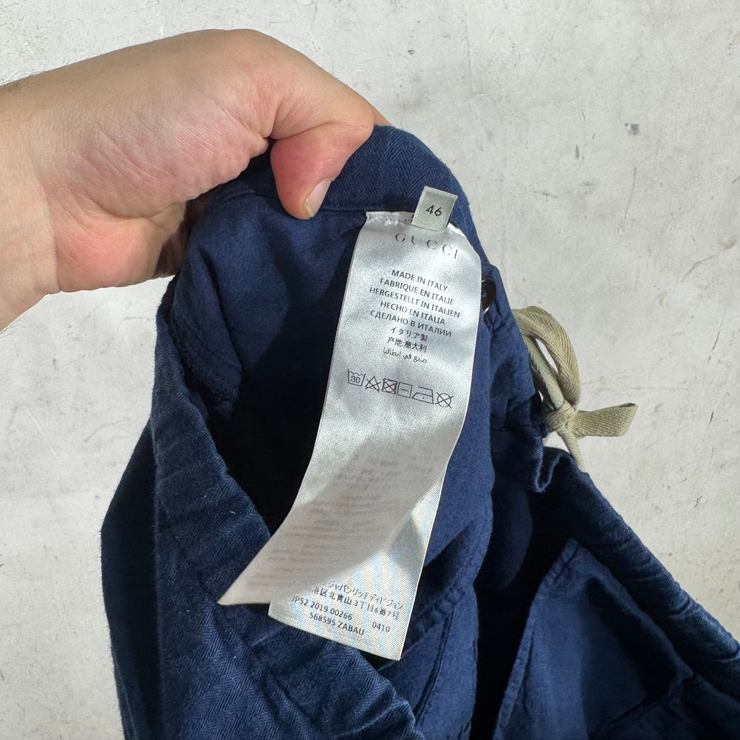 Gucci Navy Canvas Cargo Pants