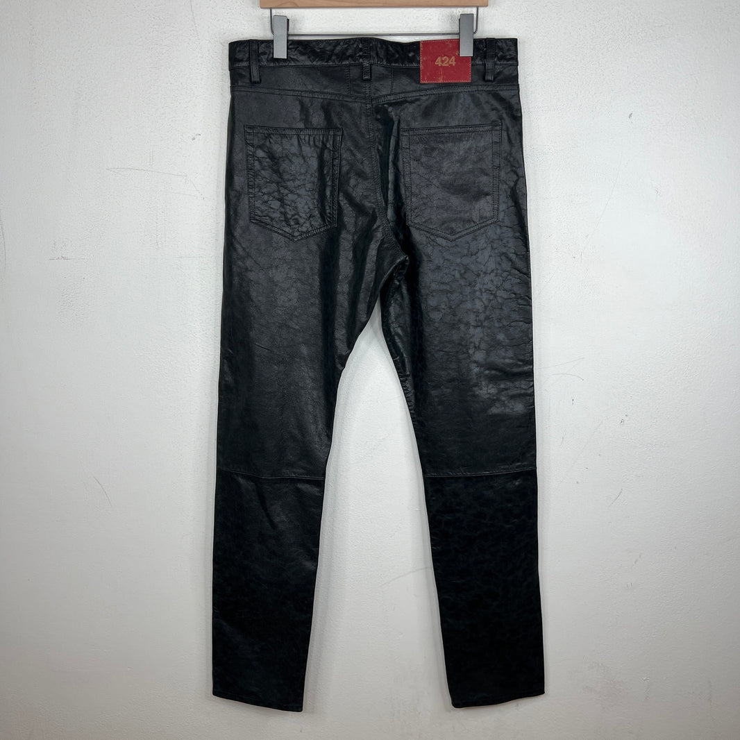 424 Paper Leather Pants