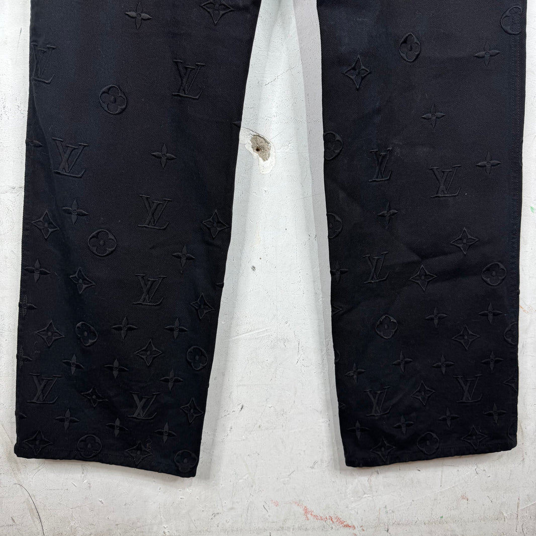 Louis Vuitton Red Gradient Monogram Jeans
