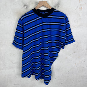 Sacai Blue Striped Asymmetrical T-Shirt