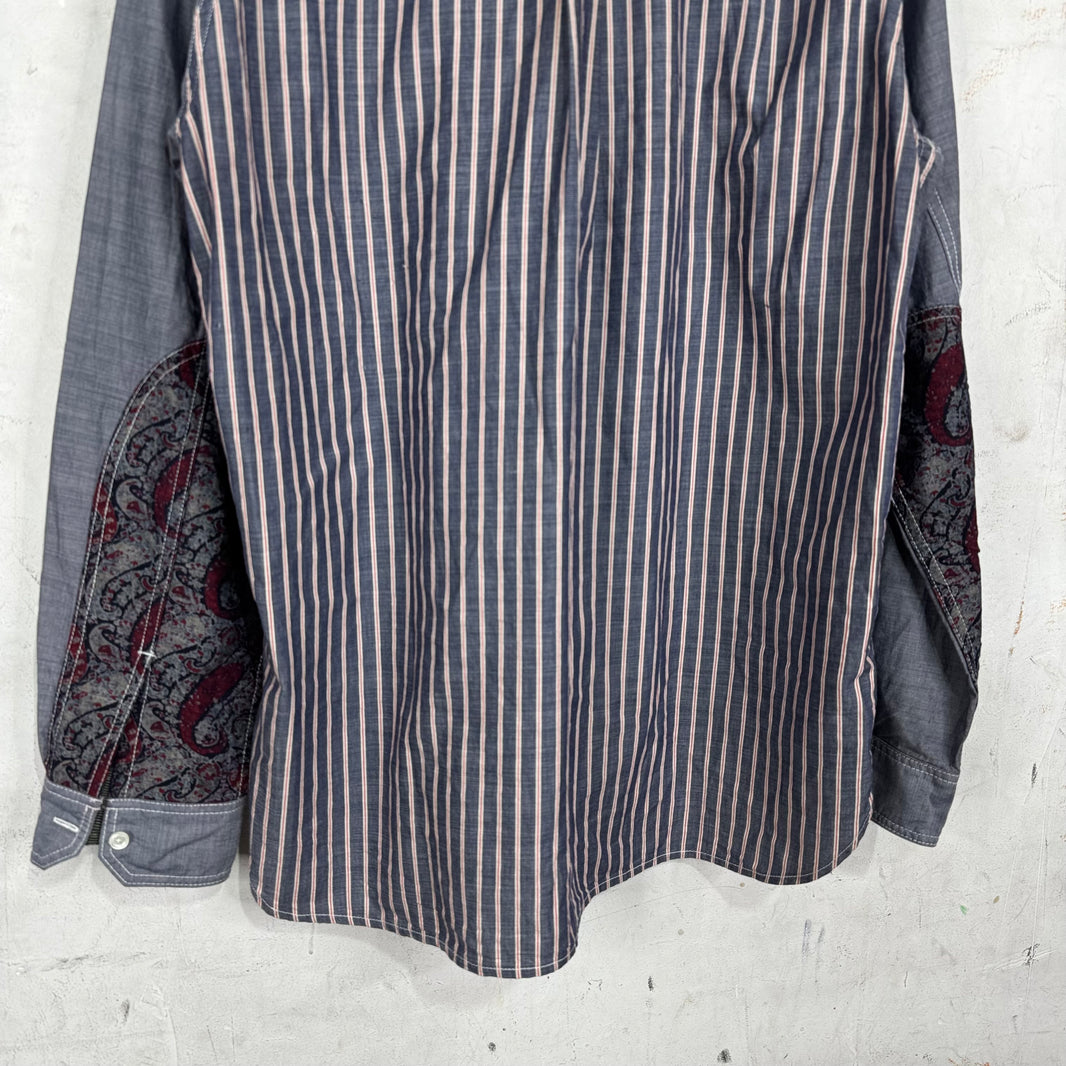 Junya Watanabe Pasiley Patchworked L/S Zipped Shirt