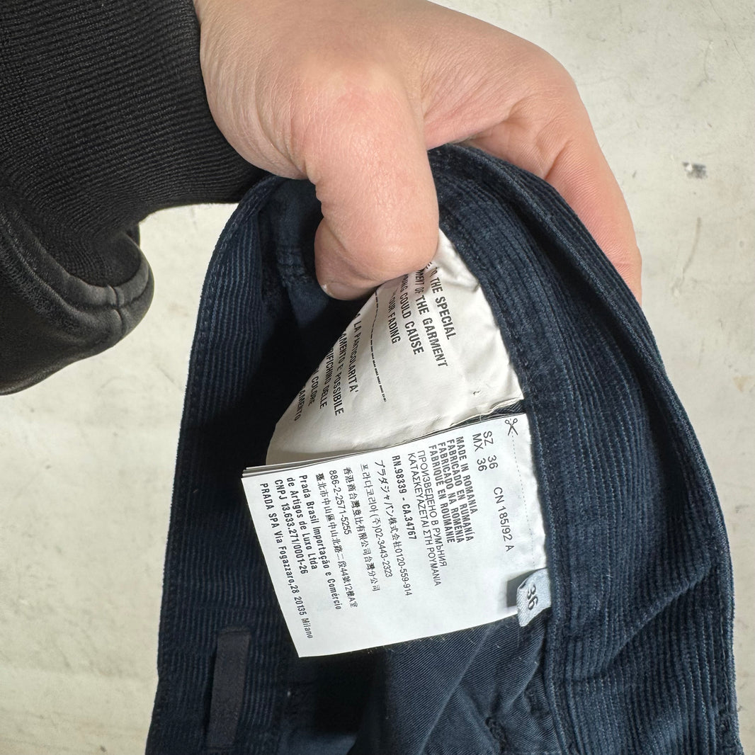 Prada Navy Corduroy Pants