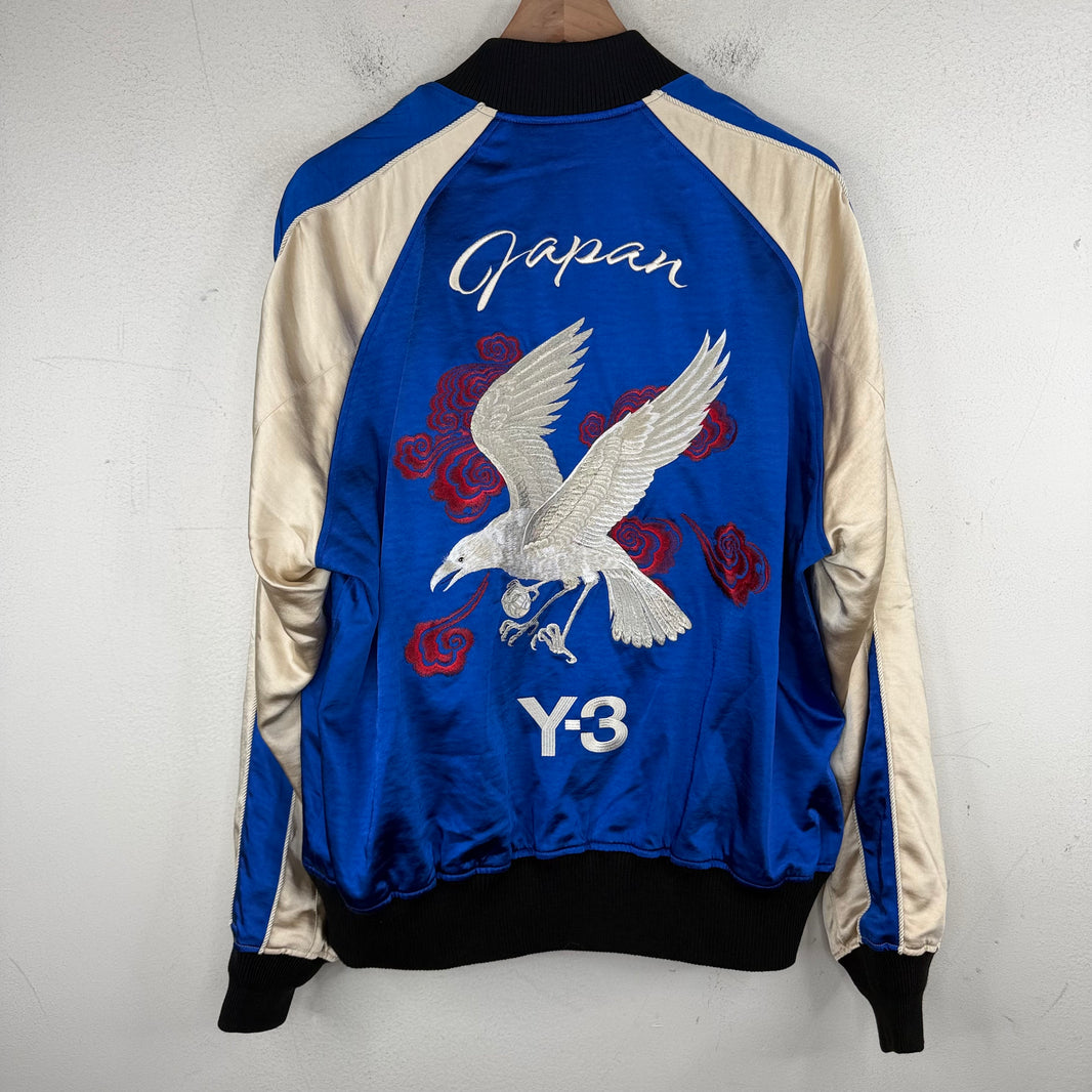 Y-3 Blue Satin Japan Souvenir Jacket
