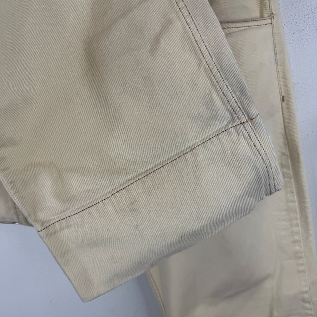 Wales Bonner Cream Contrast Stitch Trousers
