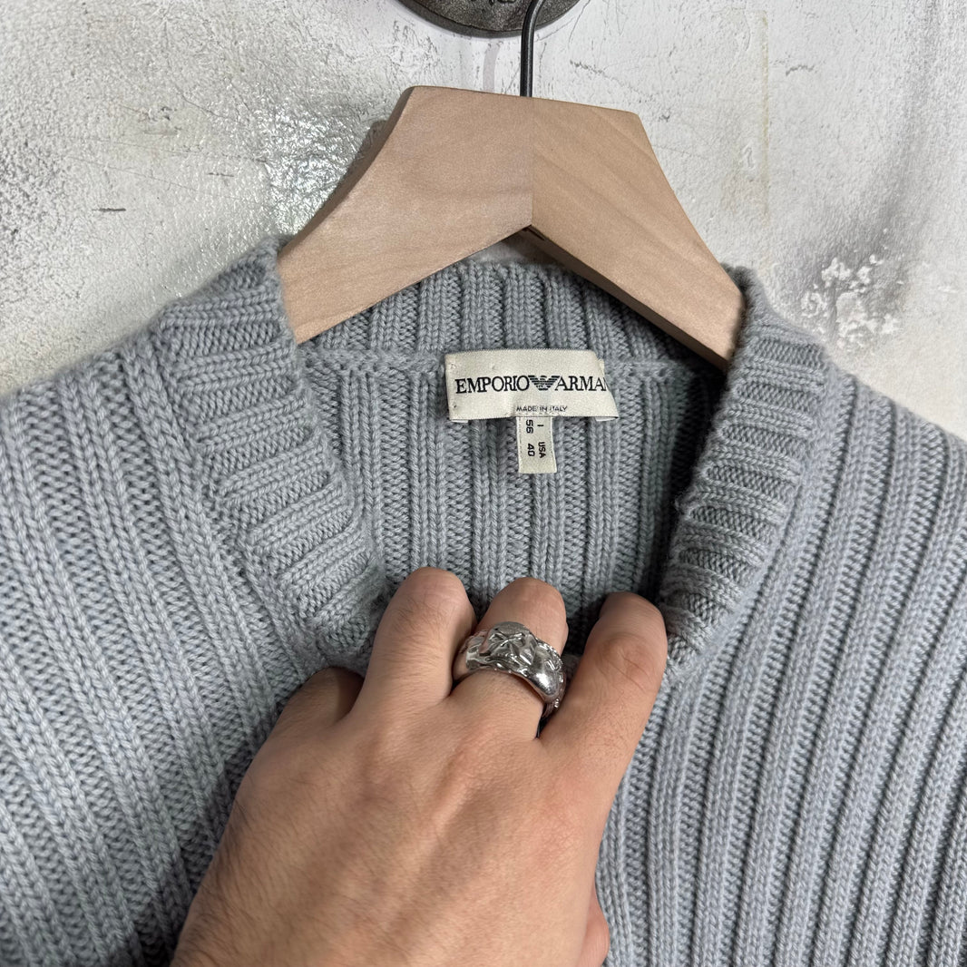 Armani Knitted Half Zip Sweater