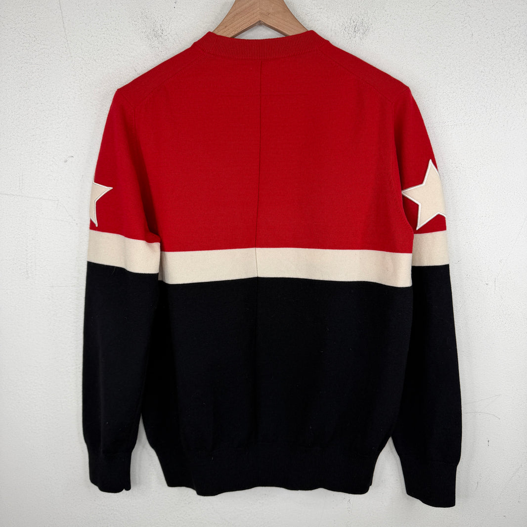 Givenchy Star Patched Striped Crewneck