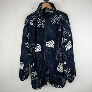 Balenciaga Spiral Abstract Fleece Zip Jacket