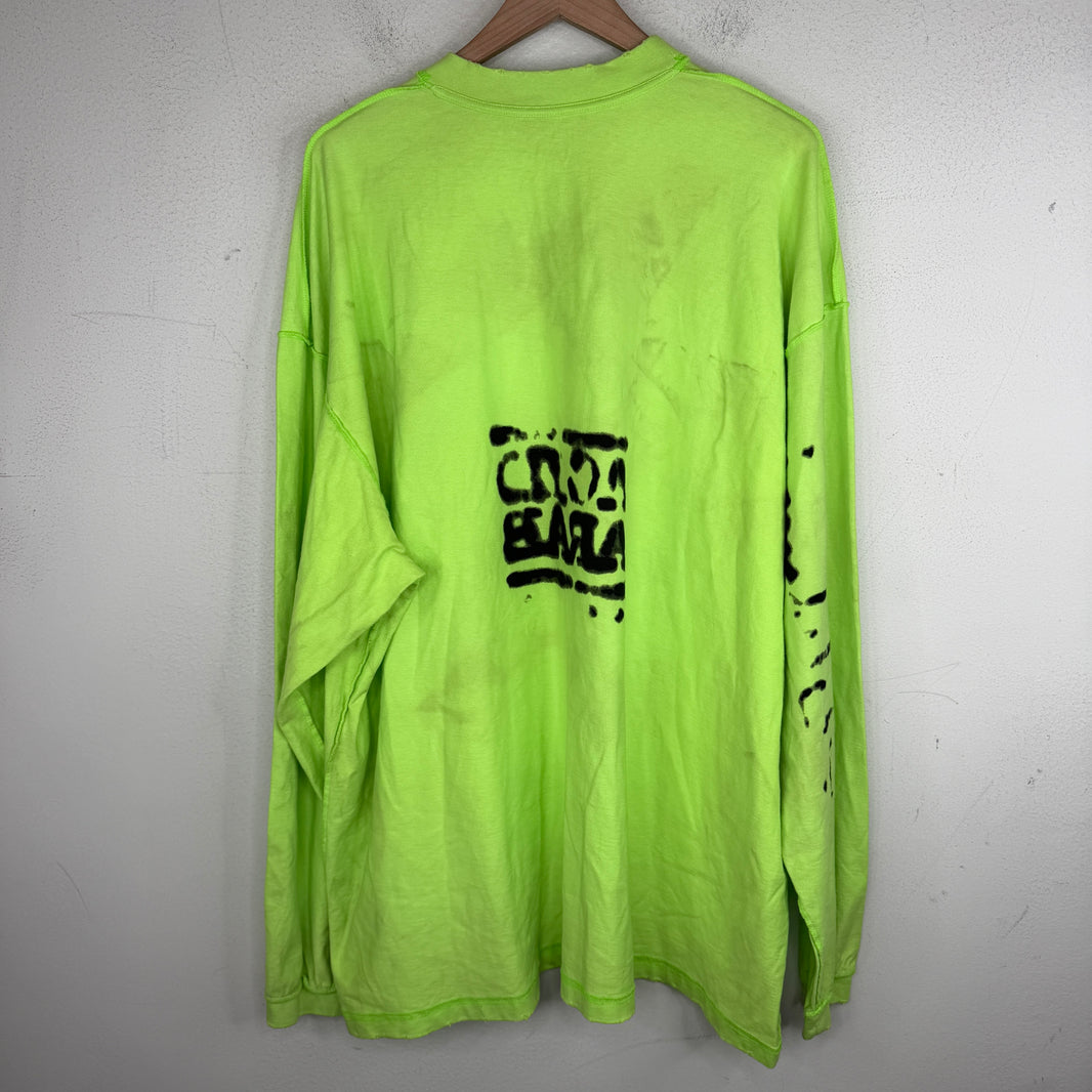 Balenciaga Green Acid Arab Longsleeve T-Shirt