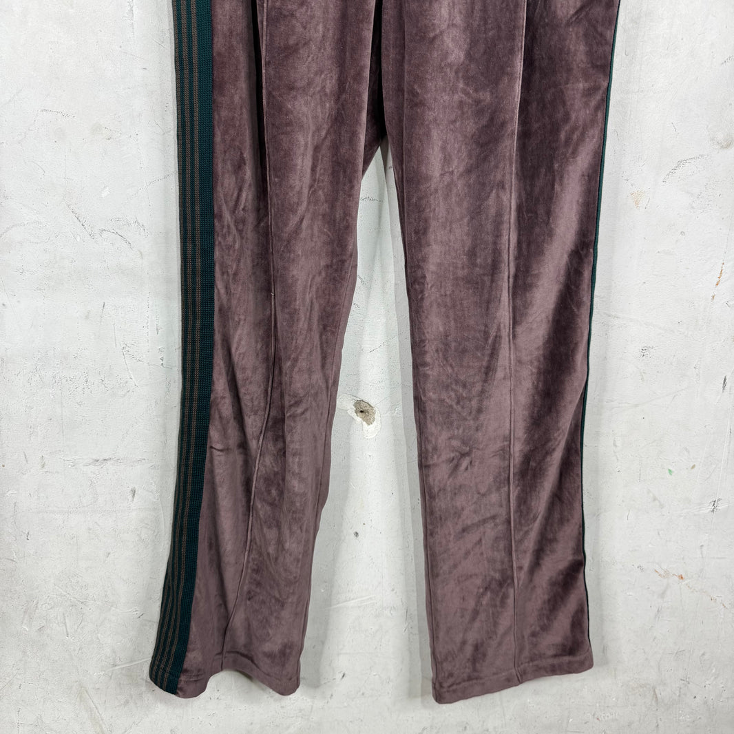 Needles Burgundy Velvet Track Pants