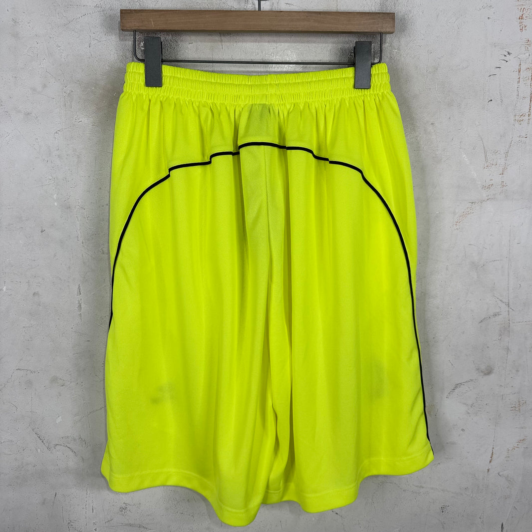 Balenciaga Neon Mesh Soccer Shorts