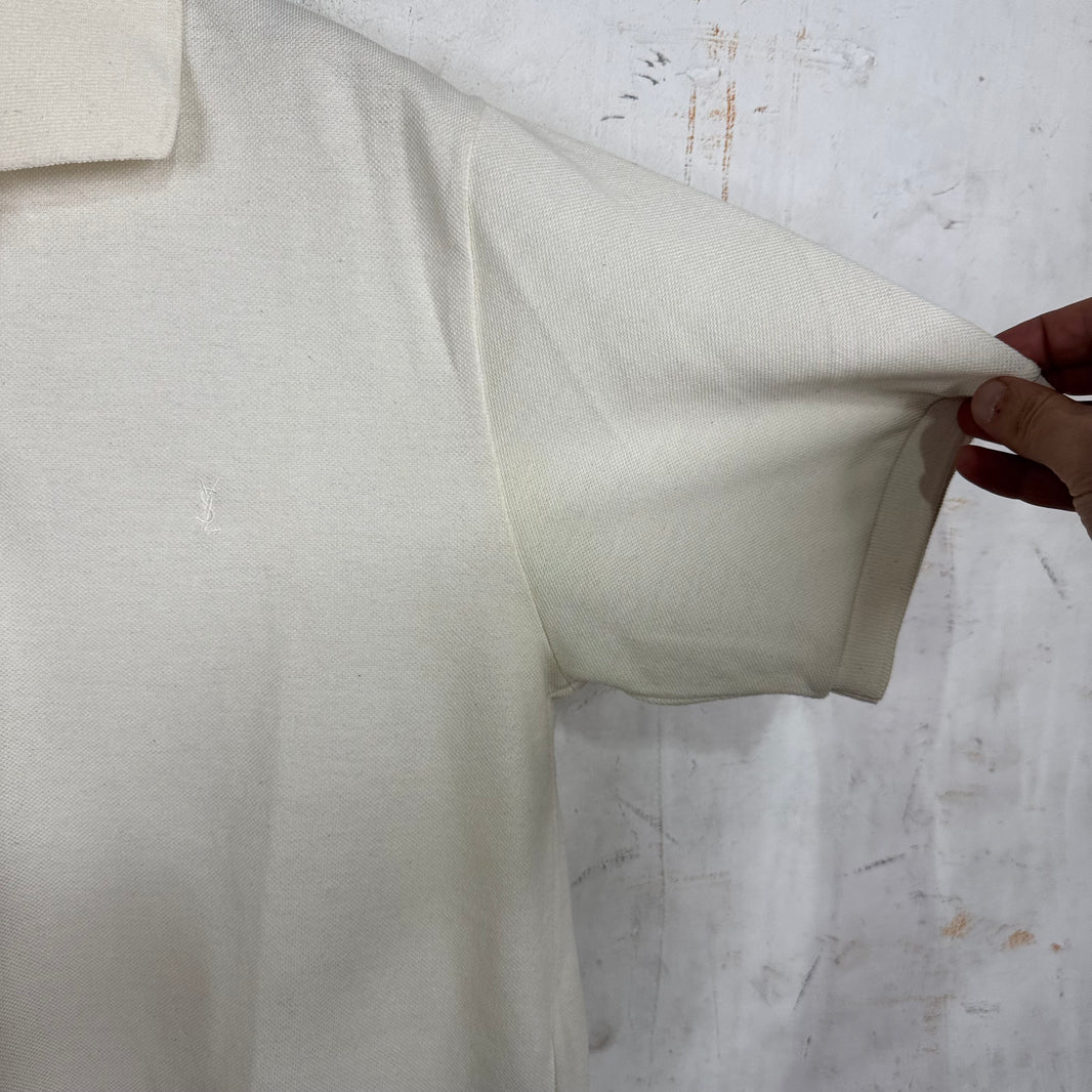 Saint Laurent Logo Cropped Polo