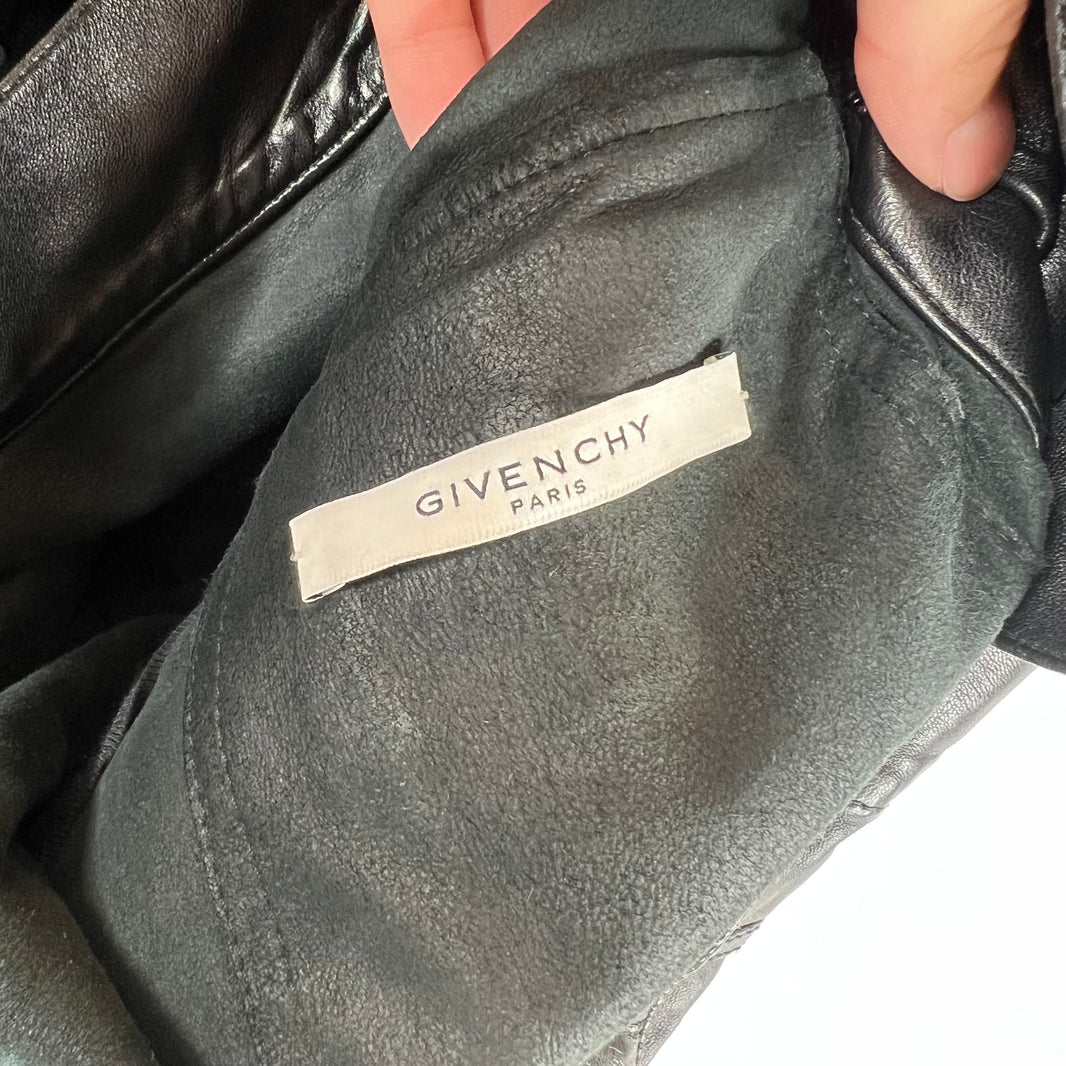 Givenchy Lambskin Strap Trucker Jacket
