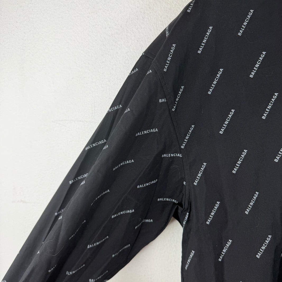 Balenciaga Repeat Logo L/S Button-Up Shirt