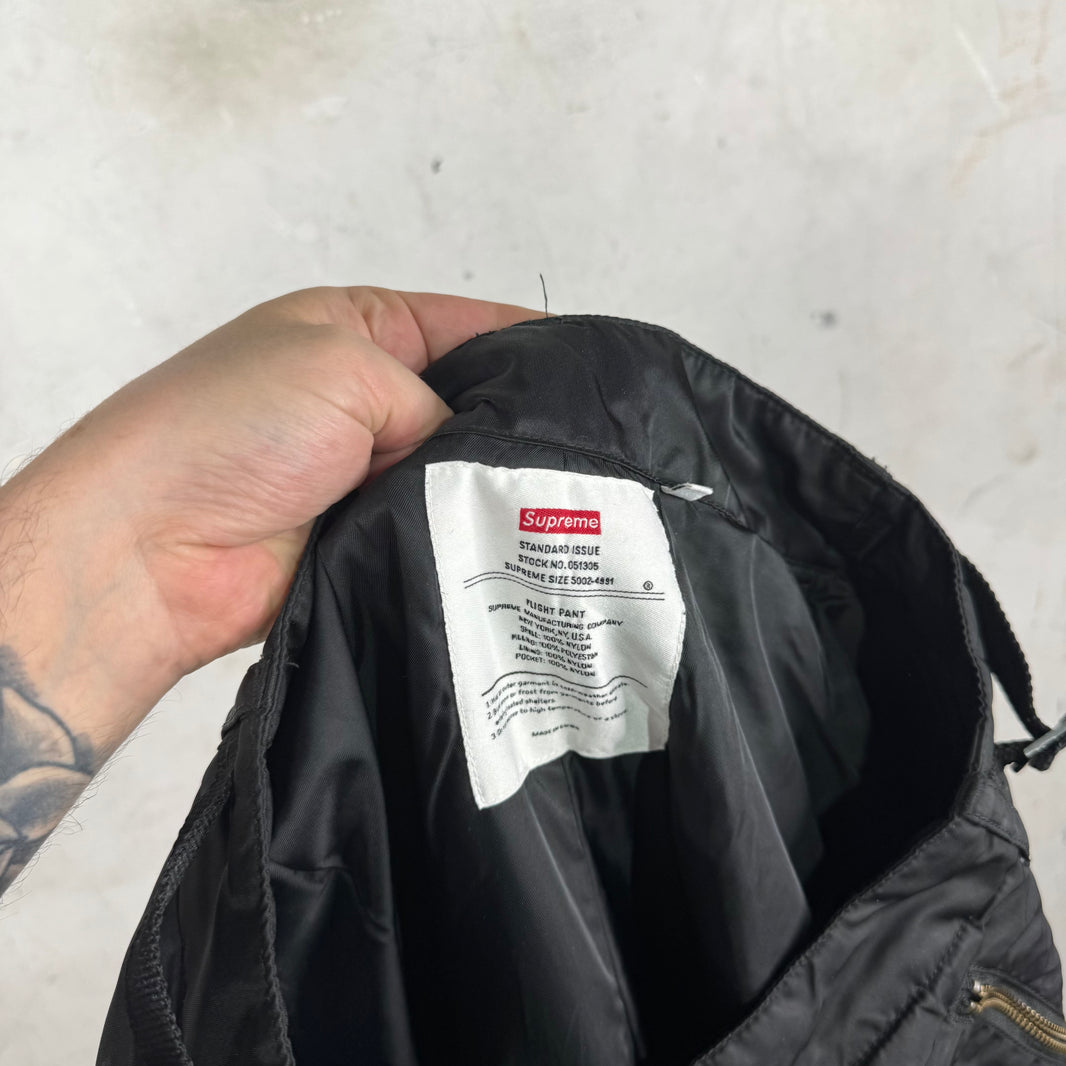 Supreme Black Zippered Flight Pants