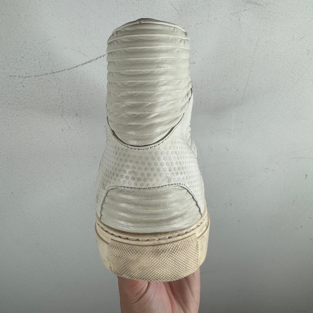 Balenciaga Cotes Pleated White Sneakers