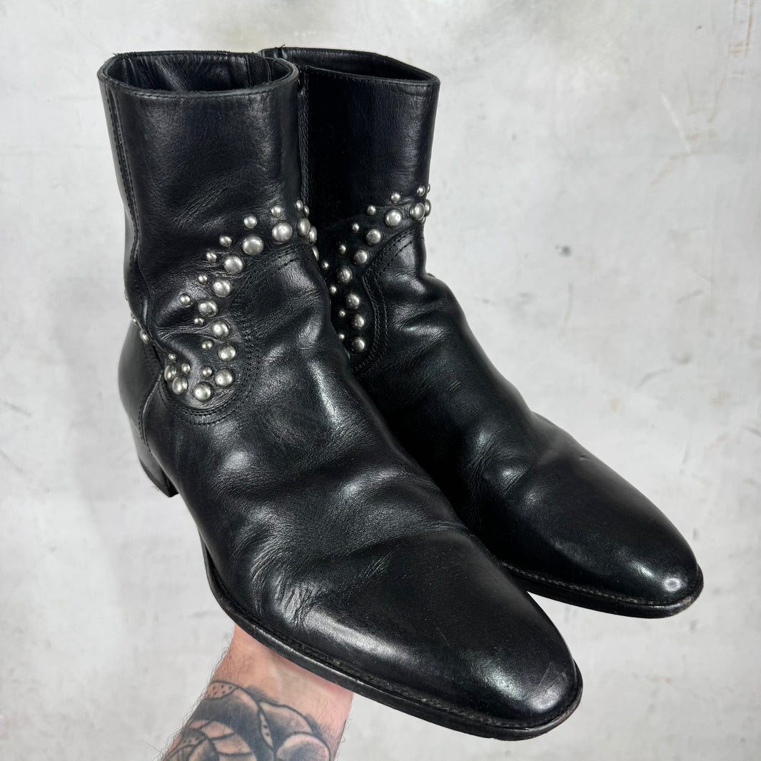 Saint Laurent Studded Side Zip Boots