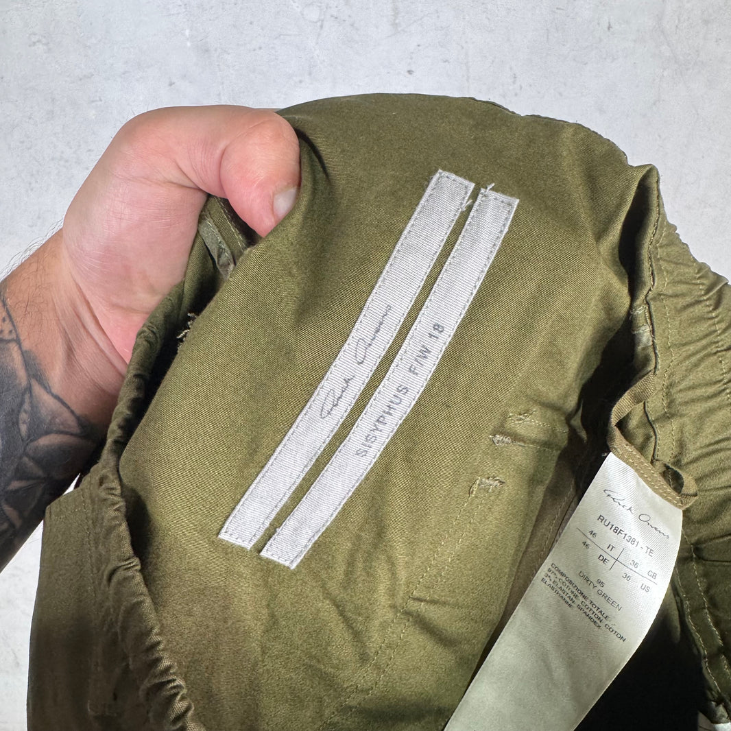 Rick Owens Sisyphus Dirty Green Capris