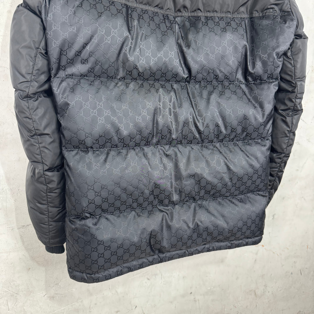 Gucci Monogram Interlock Striped Puffer Jacket