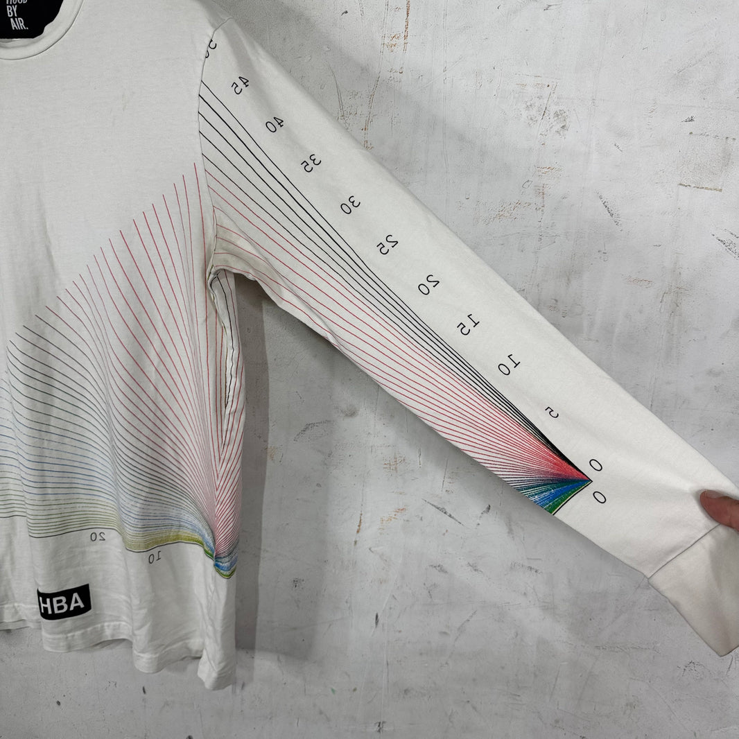 Hood By Air White Graph L/S T-Shirt