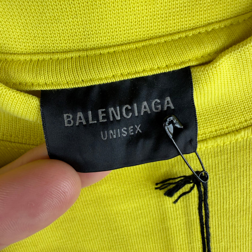 Balenciaga Yellow Surf Sport Logo T-Shirt