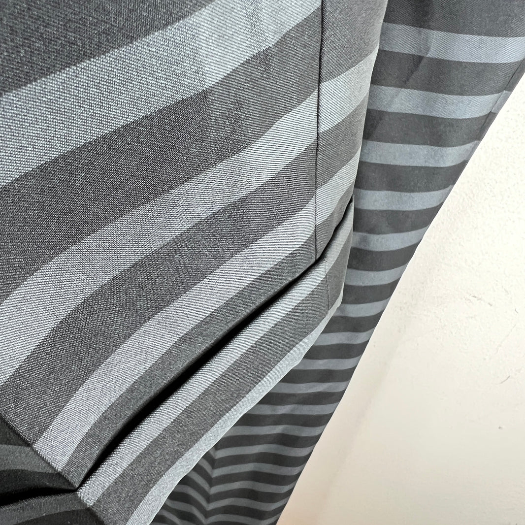 CDG Black Striped Cuff Hem Trousers