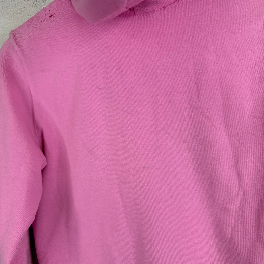 Balenciaga No Logo Pink Zip-Up Hoodie