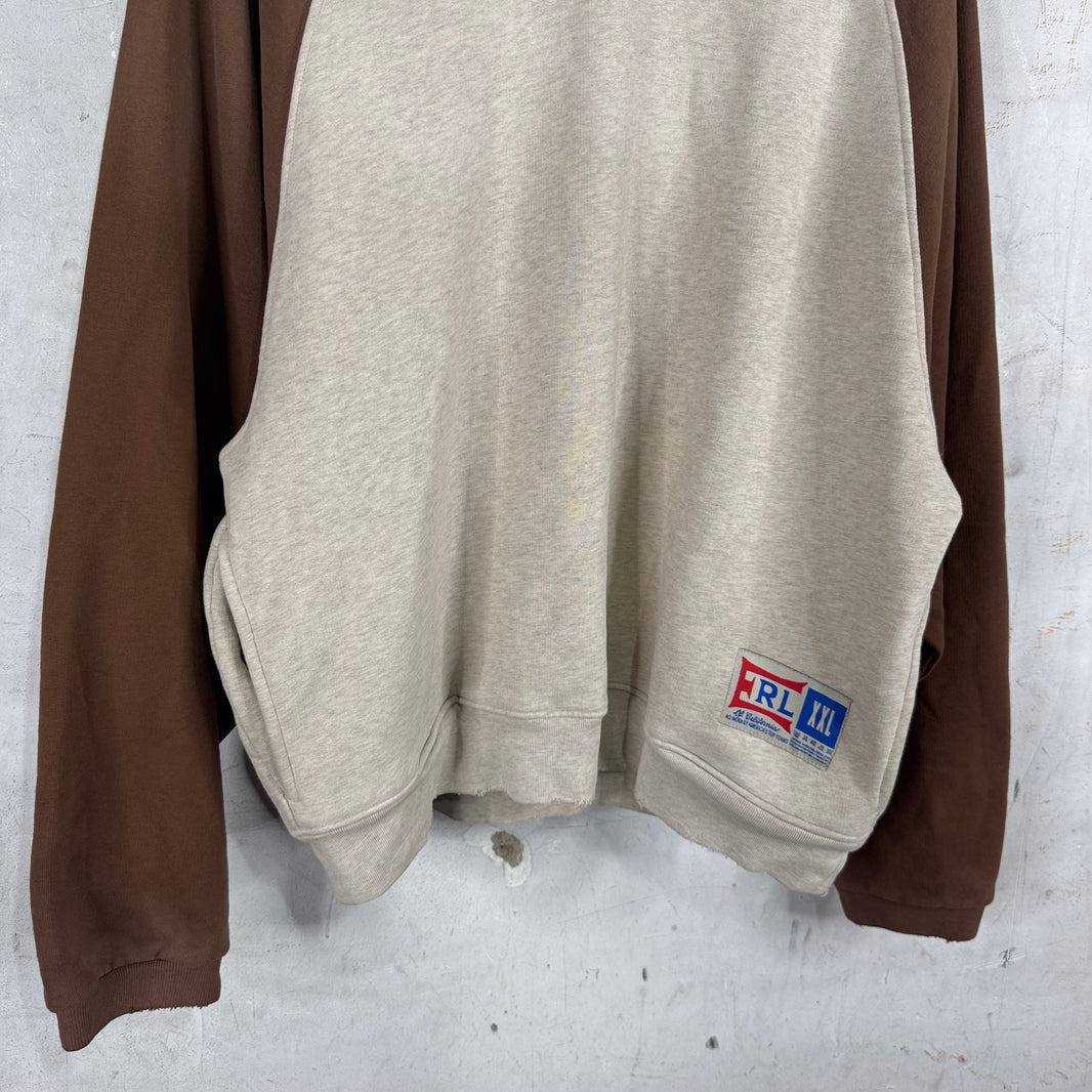 ERL Brown Two Toned Hoodie