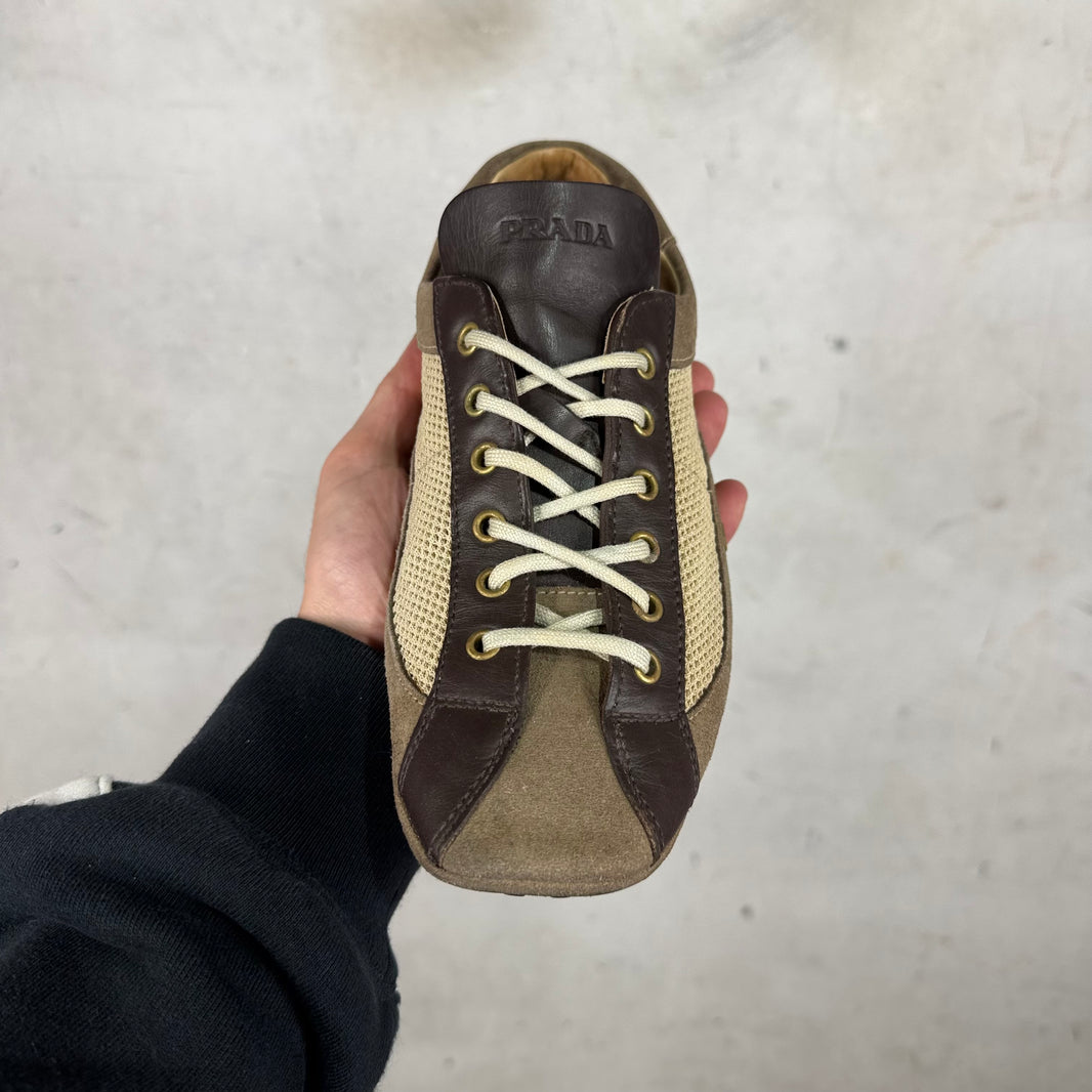 Prada Suede Mesh Car Shoes