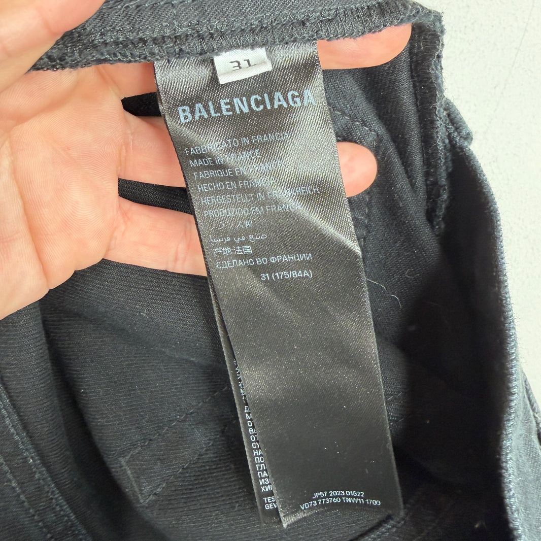 Balenciaga Garde Robe Black Flared Denim Jeans