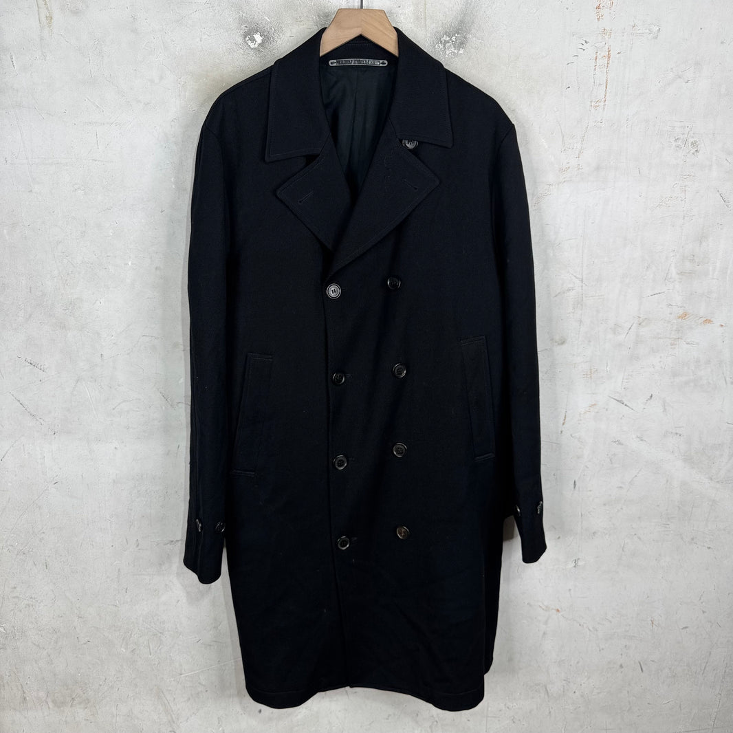 Kris Van Assche Black Peacoat