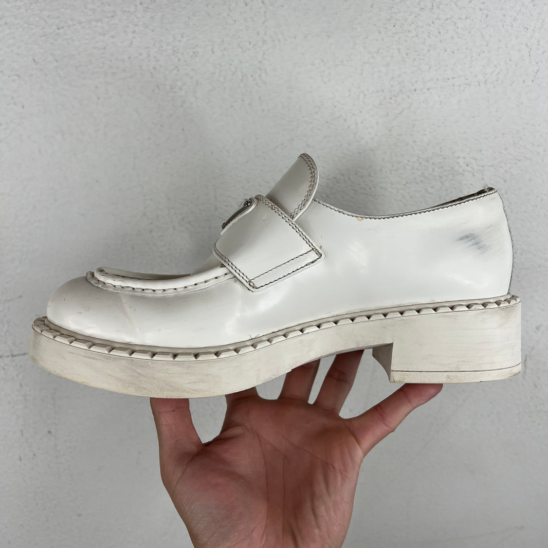 Prada White Loafers