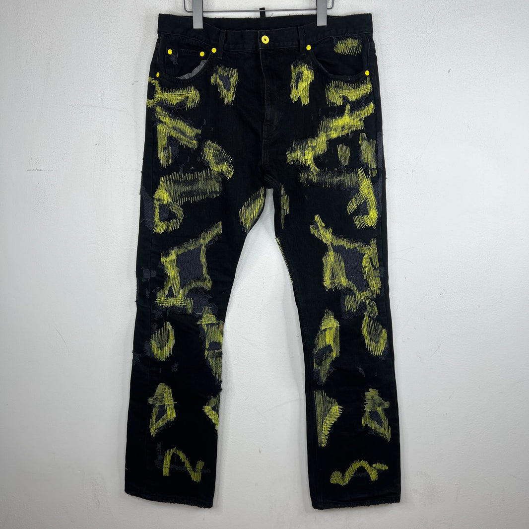 Endless Denim Yellow Logo Denim Jeans