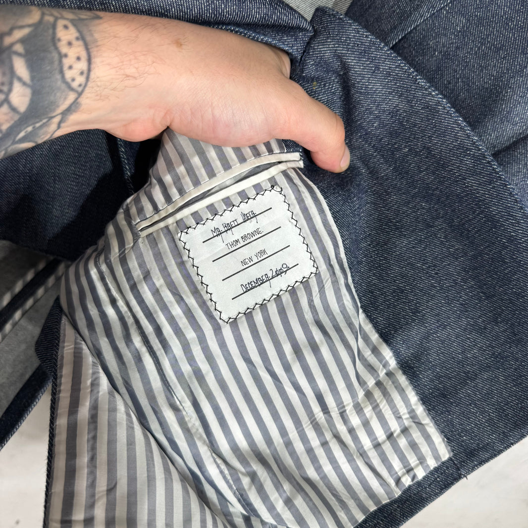 Thom Browne Blue Denim Blazer