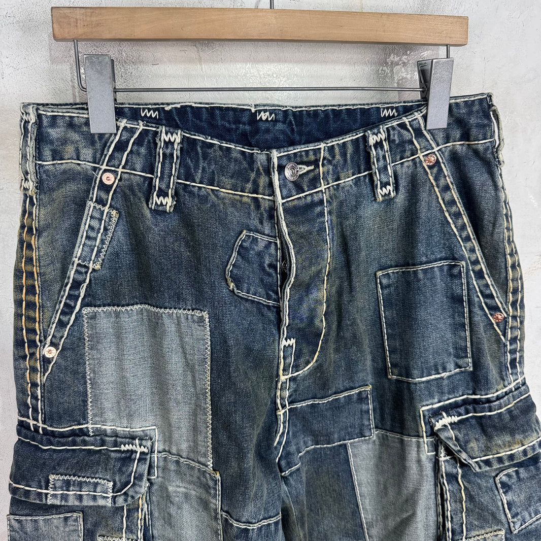 Supreme x True Religion Patchwork Cargo Jeans