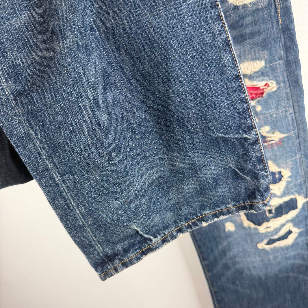 Polo Ralph Lauren Red Paisley Patchwork Jeans