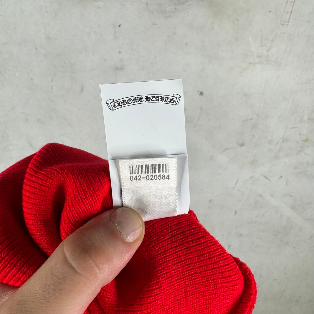 Chrome Hearts CH Red Beanie