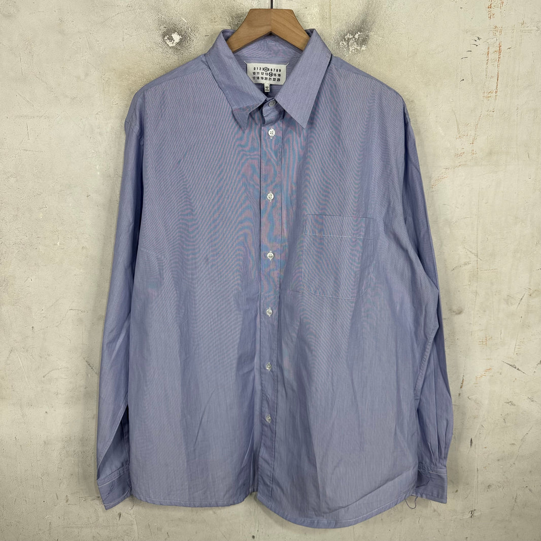 Margiela Light Blue Frayed Buttoned Shirt