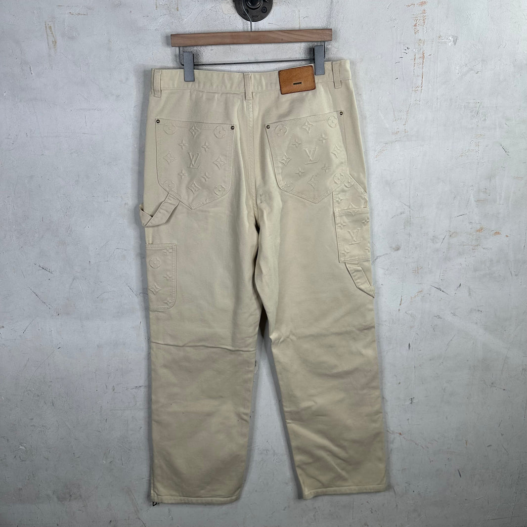 Louis Vuitton Monogram White Carpenter Pants