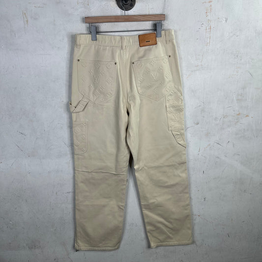 Louis Vuitton Monogram White Carpenter Pants