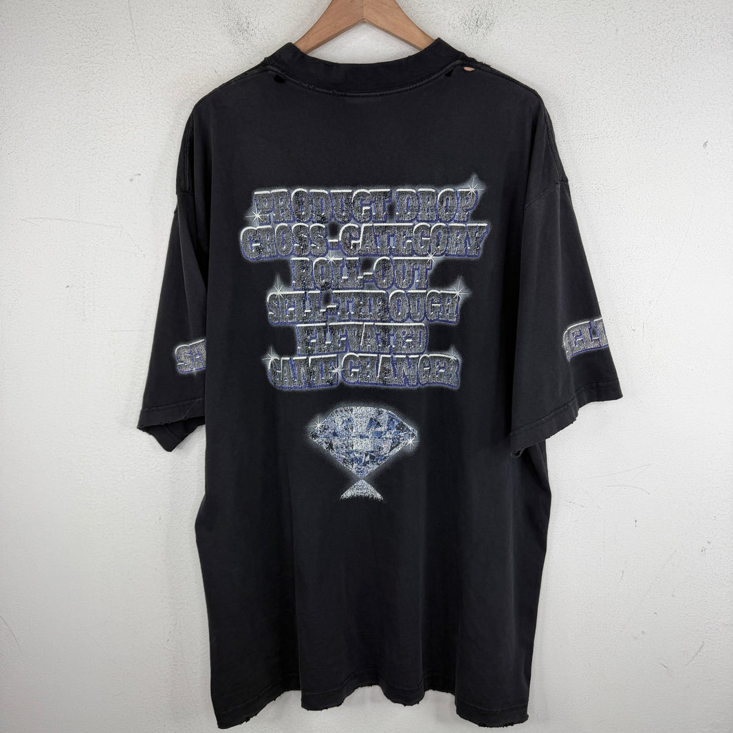 Balenciaga Distressed See Now Buy Now T-Shirt